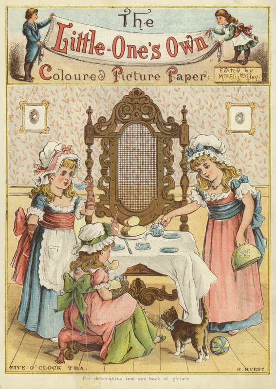Klockan fem te (chromolitho) av H. Hurst