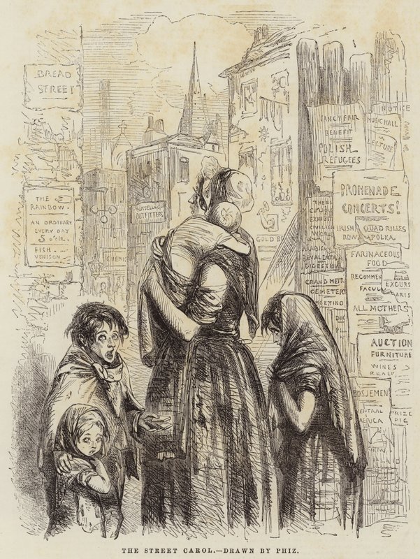 Gatan Carol av Hablot Knight Browne