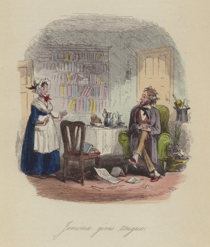 Illustration för Lewis Arundel eller The Railroad of Life av Frank E Smedley (färgad gravyr) av after Hablot Knight Browne