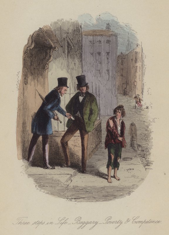 Illustration för Lewis Arundel eller The Railroad of Life av Frank E Smedley (färgad gravyr) av after Hablot Knight Browne