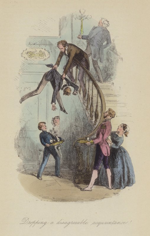 Illustration för Lewis Arundel eller The Railroad of Life av Frank E Smedley (färgad gravyr) av after Hablot Knight Browne