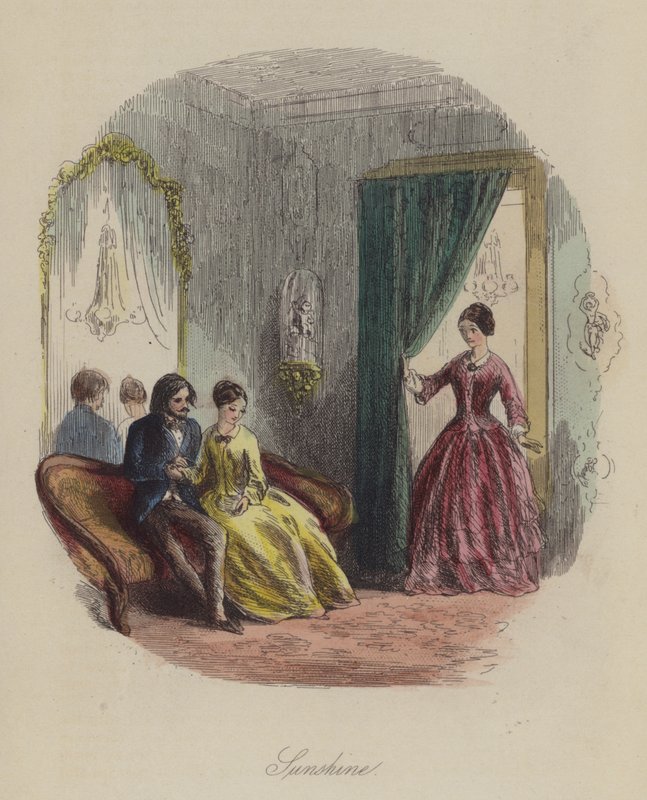 Illustration för Lewis Arundel eller The Railroad of Life av Frank E Smedley (färgad gravyr) av after Hablot Knight Browne