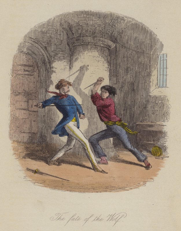 Illustration för Lewis Arundel eller The Railroad of Life av Frank E Smedley (färgad gravyr) av after Hablot Knight Browne