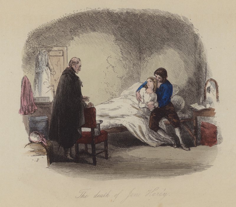 Illustration för Lewis Arundel eller The Railroad of Life av Frank E Smedley (färgad gravyr) av after Hablot Knight Browne