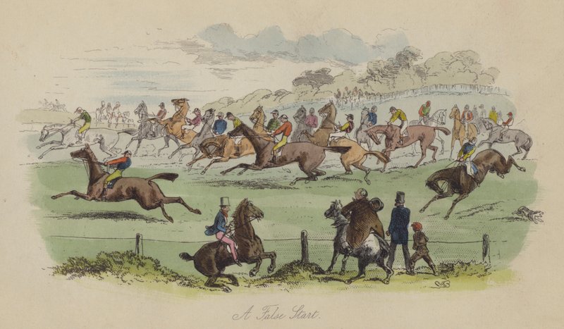 Illustration för Lewis Arundel eller The Railroad of Life av Frank E Smedley (färgad gravyr) av after Hablot Knight Browne