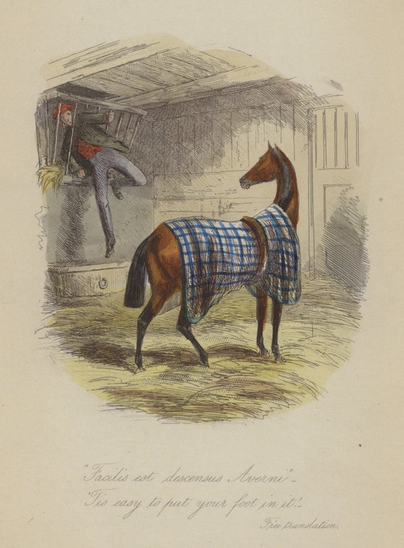 Illustration för Lewis Arundel eller The Railroad of Life av Frank E Smedley (färgad gravyr) av after Hablot Knight Browne