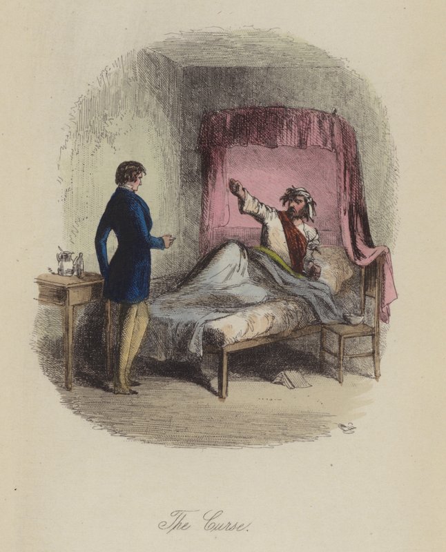Illustration för Lewis Arundel eller The Railroad of Life av Frank E Smedley (färgad gravyr) av after Hablot Knight Browne