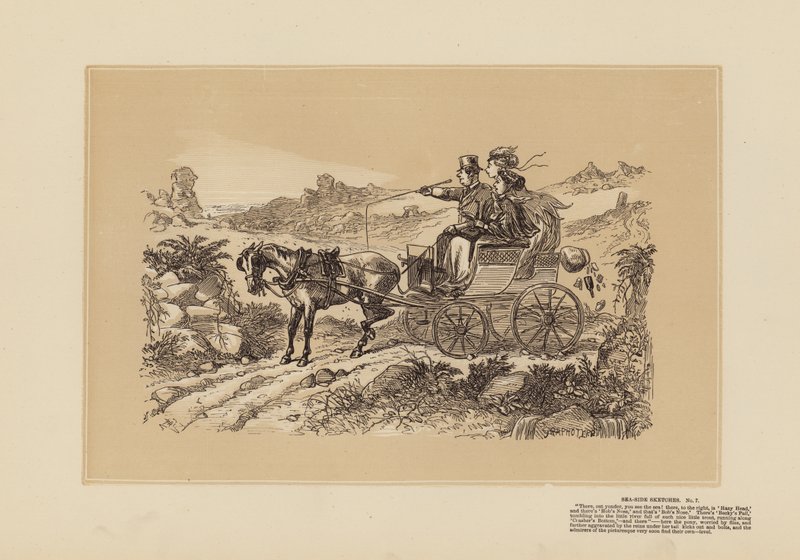 Skisser från havet, nr 7, Att göra det pittoreska (gravyr) av Hablot Knight (1815 92) Browne