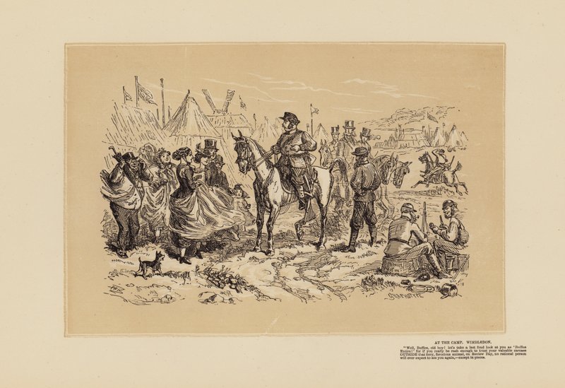 The Wimbledon Meeting, nr 2, Fraternisering (gravyr) av Hablot Knight (1815 92) Browne