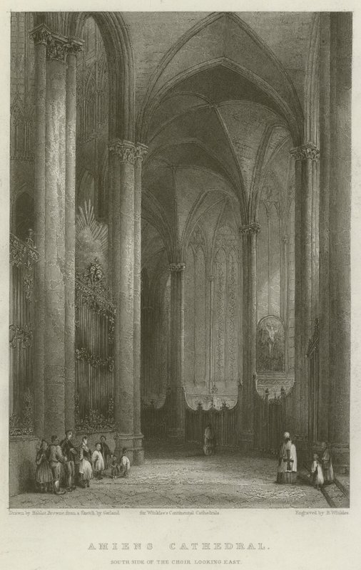 Amiens katedral, södra sidan av kören ser österut av Hablot Knight Browne