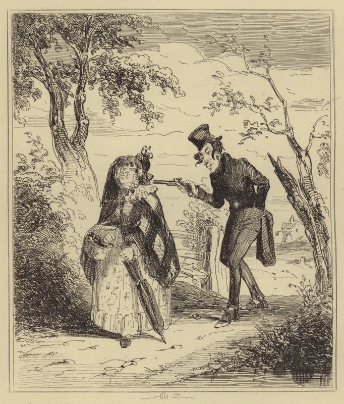 Bartlett skjuter Mrs Lewis av Hablot Knight Browne