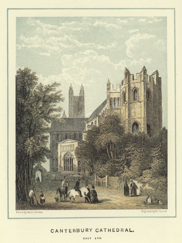 Katedralen i Canterbury, östra sidan av Hablot Knight Browne