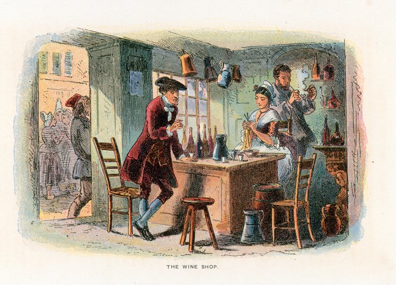 Illustration för A Tale of Two Cities av Hablot Knight Browne