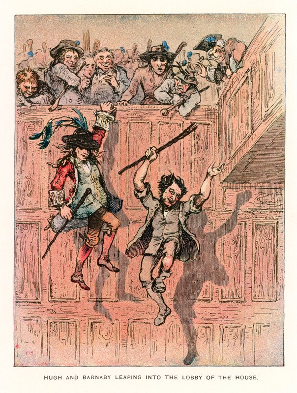 Illustration för Barnaby Rudge. av Hablot Knight Browne