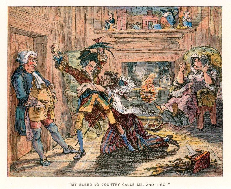 Illustration för Barnaby Rudge. av Hablot Knight Browne