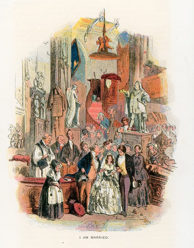 Illustration för David Copperfield av Hablot Knight Browne