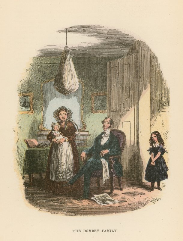 Illustration för Dombey och Son av Hablot Knight Browne