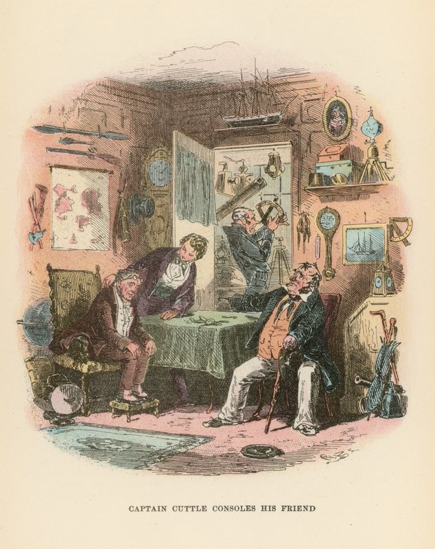 Illustration för Dombey och Son av Hablot Knight Browne