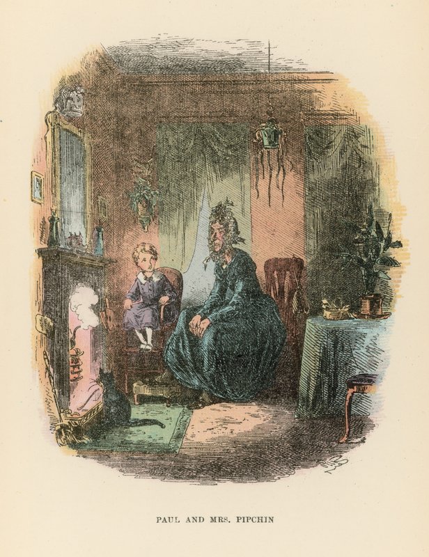 Illustration för Dombey och Son av Hablot Knight Browne