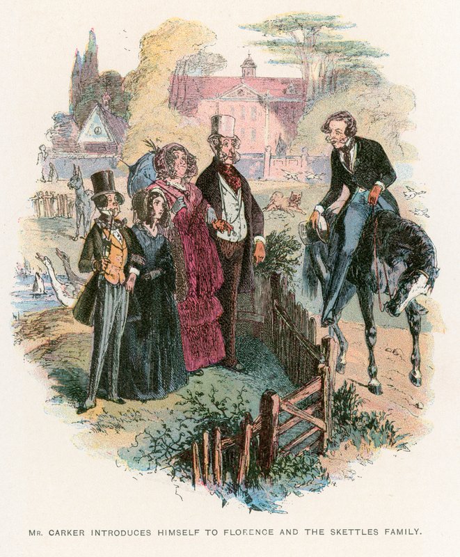 Illustration för Dombey och Son av Hablot Knight Browne
