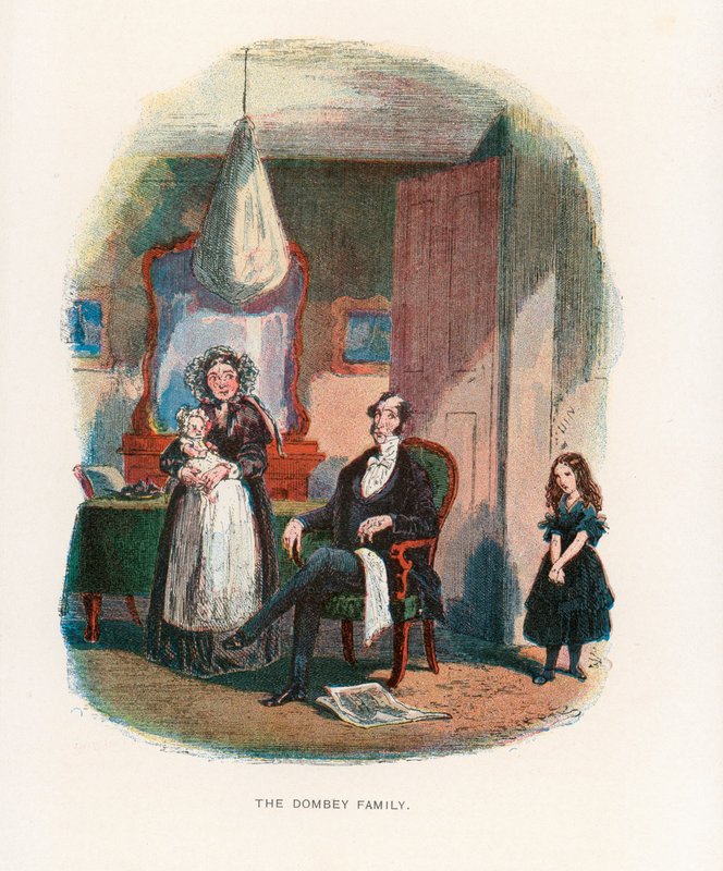 Illustration för Dombey och Son av Hablot Knight Browne