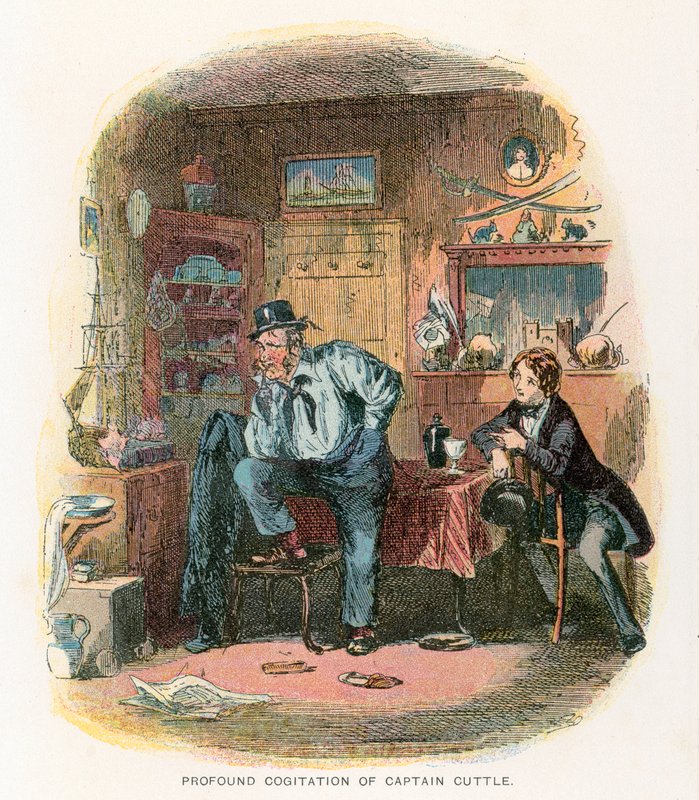 Illustration för Dombey och Son av Hablot Knight Browne
