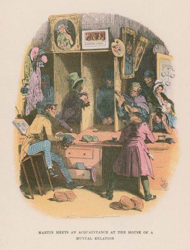 Illustration till Martin Chuzzlewit av Hablot Knight Browne