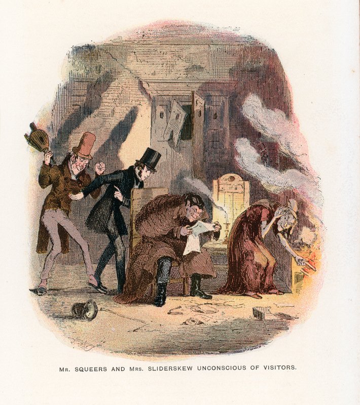 Illustration för Nicholas Nickleby av Hablot Knight Browne