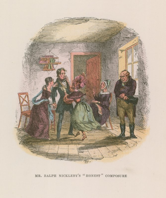 Illustration för Nicholas Nickleby av Hablot Knight Browne