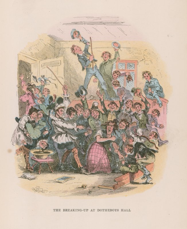 Illustration för Nicholas Nickleby av Hablot Knight Browne