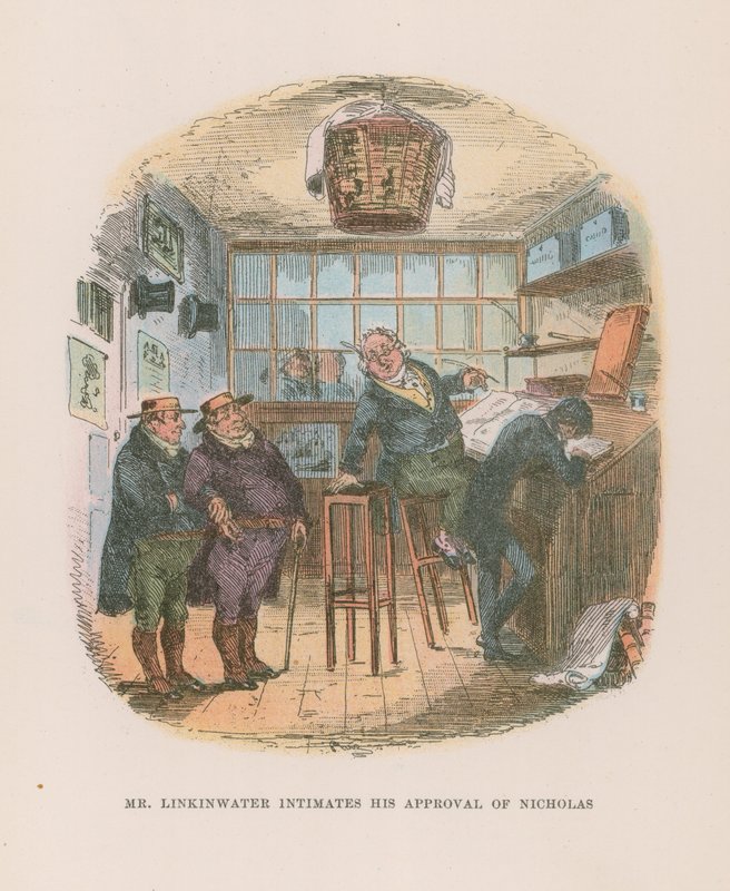 Illustration för Nicholas Nickleby av Hablot Knight Browne
