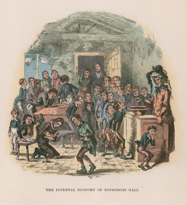 Illustration för Nicholas Nickleby av Hablot Knight Browne