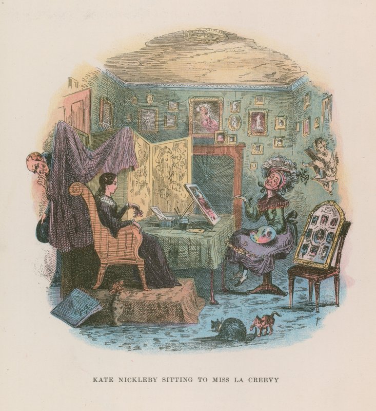 Illustration för Nicholas Nickleby av Hablot Knight Browne