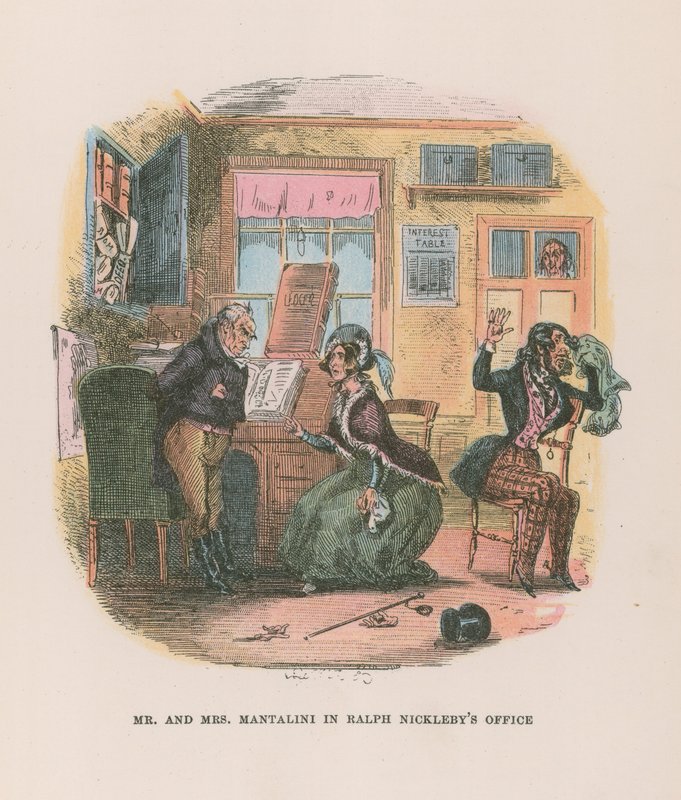 Illustration för Nicholas Nickleby av Hablot Knight Browne
