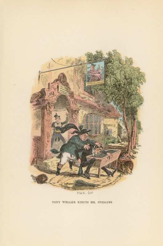 Illustration för Pickwick Papers av Hablot Knight Browne