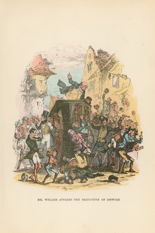 Illustration för Pickwick Papers av Hablot Knight Browne
