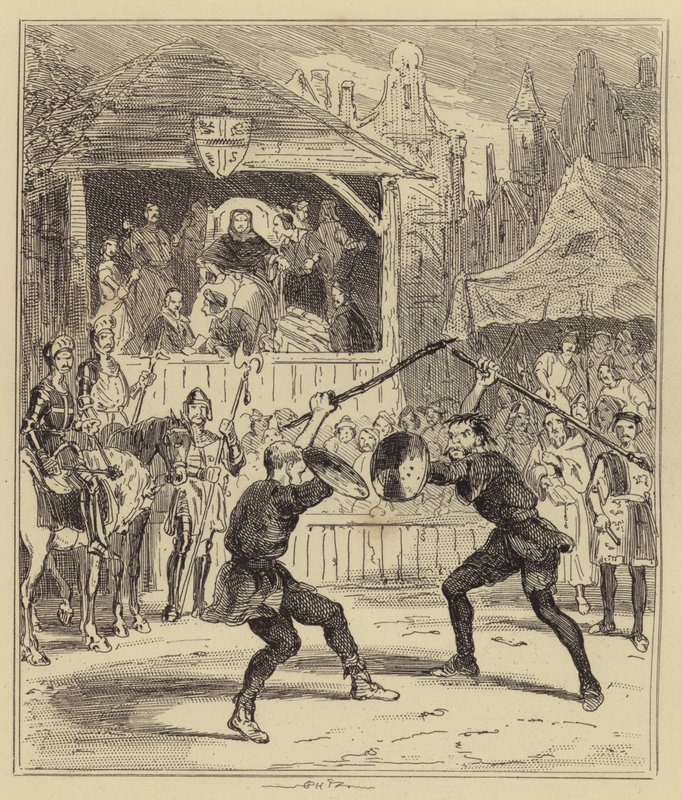 Trial by Battle av Hablot Knight Browne