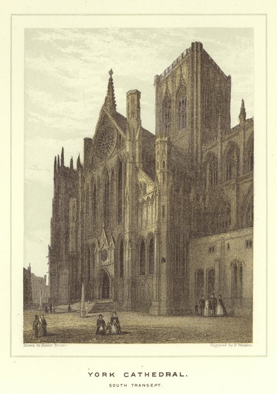York Cathedral, södra korsarm av Hablot Knight Browne