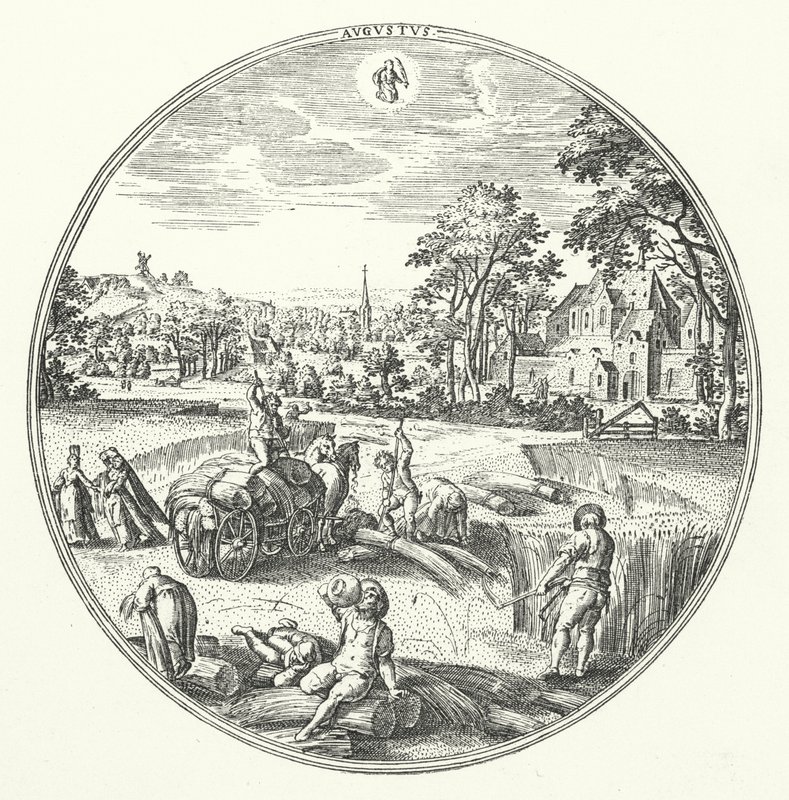 augusti (gravyr) av Hans (after) Bol