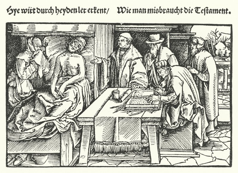 The Will (gravyr) av Hans (after) Burgkmair
