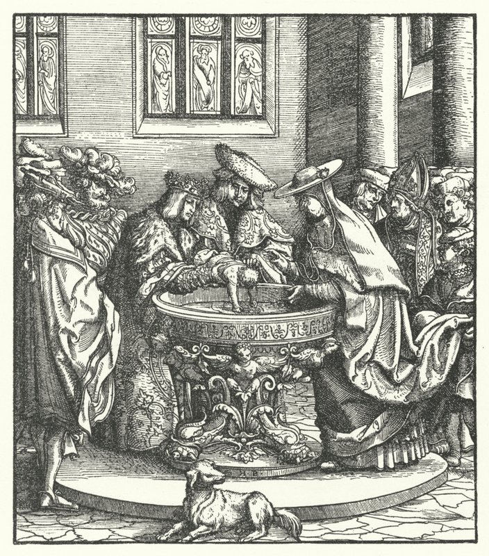Dopet av ärkehertig Maximilian av Österrike av Hans (after) Burgkmair
