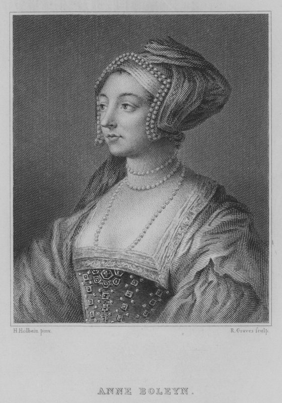 Anne Boleyn (gravyr) av Hans (after) Holbein the Younger