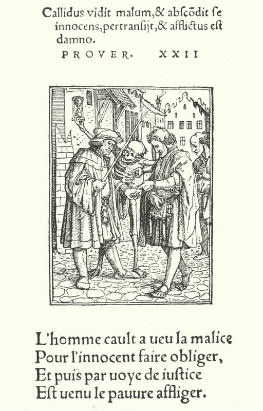 Advokaten (gravyr) av Hans (after) Holbein the Younger