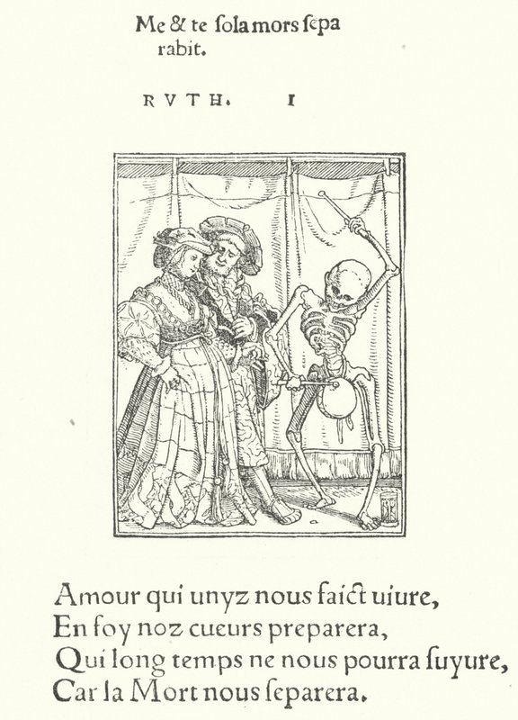 Bruden och brudgummen (gravyr) av Hans (after) Holbein the Younger