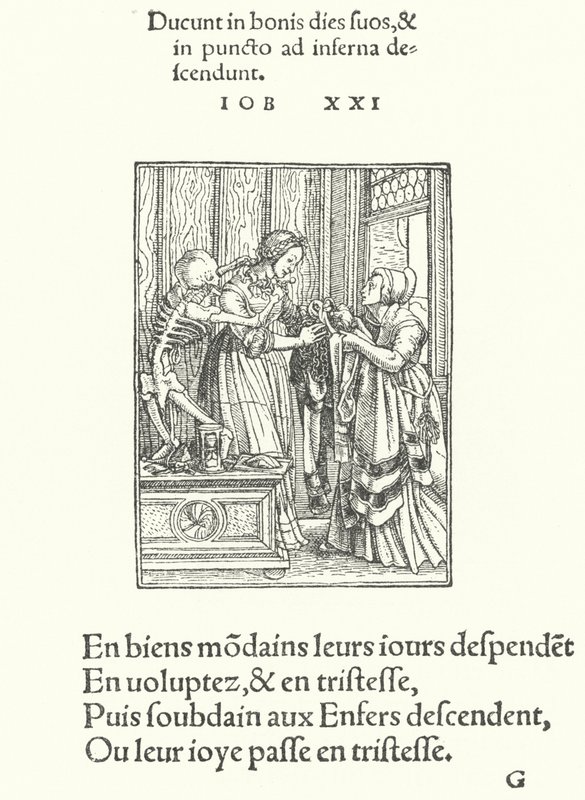Grevinnan eller bruden (gravyr) av Hans (after) Holbein the Younger