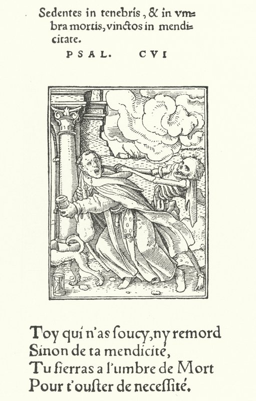 The Mendicant Friar, or Monk (gravyr) av Hans (after) Holbein the Younger