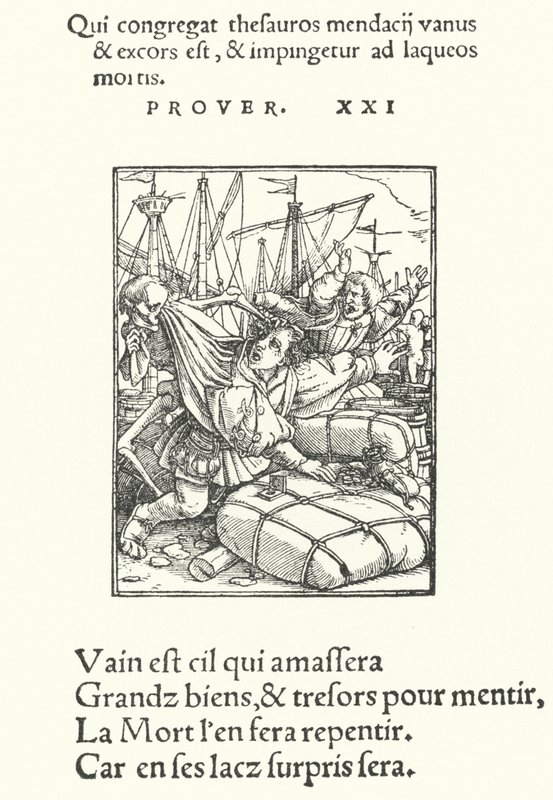 Köpmannen (gravyr) av Hans (after) Holbein the Younger
