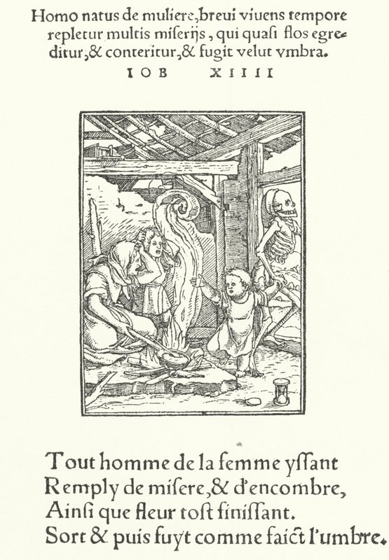 Modern och det lilla barnet (gravyr) av Hans (after) Holbein the Younger