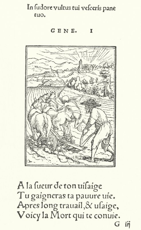 Plogmannen eller bonden (gravyr) av Hans (after) Holbein the Younger
