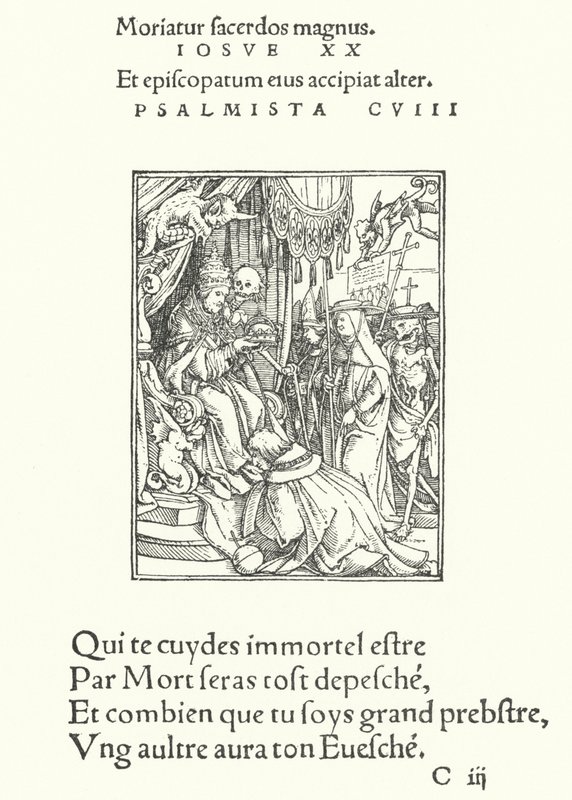 Påven (gravyr) av Hans (after) Holbein the Younger